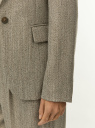 Жакет прямой из фактурной ткани oodji для Женщины (бежевый) Жакет прямой из фактурной ткани oodji для Женщины (бежевый), 21202105/52878/3300M