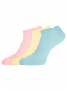 Комплект из трех пар укороченных носков oodji для женщины (разноцветный), 57102433T3/47469/112