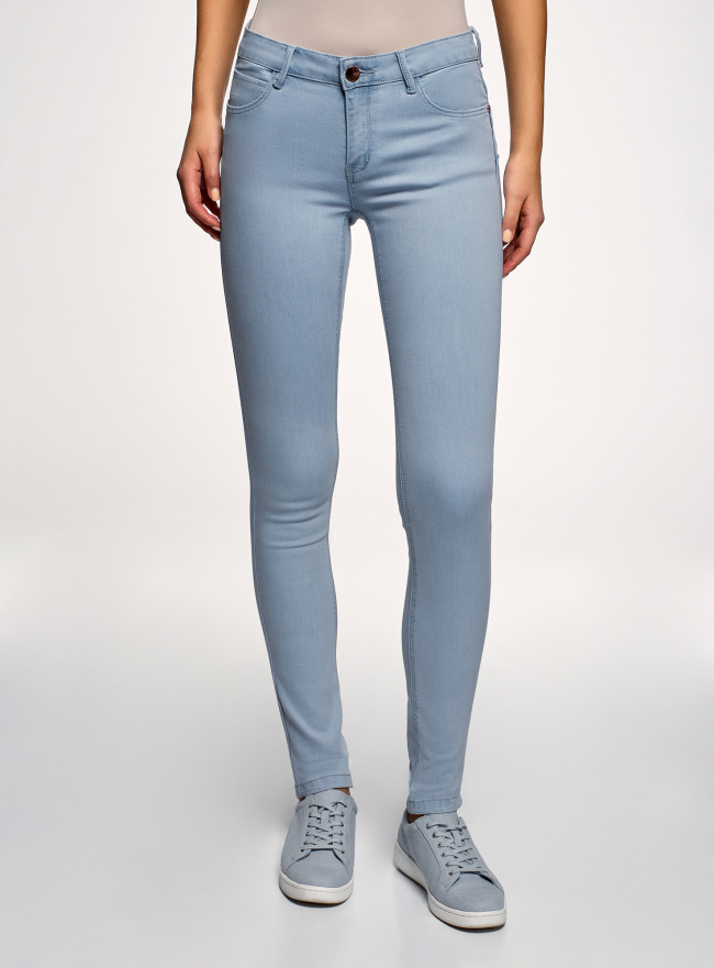 Джинсы skinny базовые oodji для Женщины (синий), 12104059-1B/45877/7000W