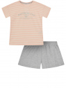 Пижама хлопковая с шортами oodji для Женщина (белый), 56002251-1/47885N/1240S