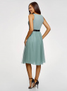 Платье комбинированное с юбкой-пачкой oodji для Женщины (зеленый), 14011051/46944/6C00N