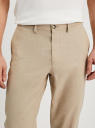Брюки классические из смесового льна oodji для Мужчины (бежевый), 2L150211M-5/50941/3300N