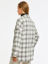 Рубашка фланелевая с нагрудными карманами oodji для Женщина (слоновая кость), 13L11035/51026N/3023C