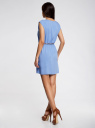 Платье вискозное без рукавов oodji для Женщины (синий), 11910073B/26346/7501N