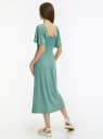 Платье приталенное с коротким рукавом oodji для Женщины (зеленый), 14000184/49253/6C00N