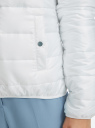 Куртка стеганая с воротником-стойкой oodji для женщины (белый), 10203060B/43363/1200N