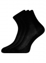 Комплект из трех пар хлопковых носков oodji для женщины (черный), 57102809T3/48022/3