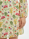 Платье из струящейся ткани с ремнем oodji для Женщина (разноцветный), 11900150-16B/42816/3319F