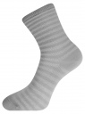 Комплект хлопковых носков в полоску (3 пары) oodji для женщины (разноцветный), 57102813T3/48022/11