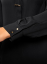 Блузка свободного силуэта с завязками oodji для Женщины (черный), 21411094/36215/2900N