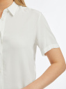 Блузка вискозная с короткими рукавами oodji для женщины (белый), 11411137-4B/42540/1200N