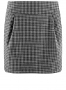 Юбка короткая с карманами oodji для женщины (черный), 11605056-2B/22124/2923C
