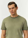 Футболка хлопковая прямого силуэта oodji для Мужчины (зеленый), 5L641001I-2/47631N/6600W