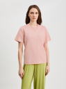 Футболка из мерсеризованного хлопка oodji для Женщины (розовый), 14701117-6/51634/4000N