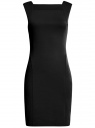 Платье трикотажное с застежкой-молнией oodji для женщины (черный), 24001101/38261/2900N
