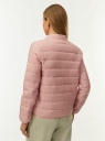 Куртка стеганая на молнии oodji для Женщины (розовый), 18303013-2/50223/4A00N