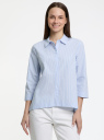 Рубашка свободного силуэта в полоску oodji для женщины (синий), 13K11002-11B/33081/1070S