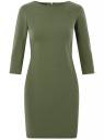 Платье облегающего силуэта на молнии oodji для Женщины (зеленый), 14001105-6B/46944/6802N