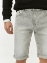 Шорты джинсовые с отворотами oodji для Мужчины (серый) Шорты джинсовые с отворотами oodji для Мужчины (серый), 6L220018M-4/50823/2000W
