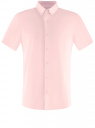 Рубашка базовая с коротким рукавом oodji для мужчины (розовый), 3B240000M/34146N/4000N