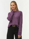 Джемпер вязаный oodji для Женщины (фиолетовый) Джемпер вязаный oodji для Женщины (фиолетовый), 63805361/48870/8300N