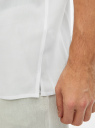 Рубашка вискозная с коротким рукавом oodji для Мужчина (белый), 3L430002M/42540/1200N