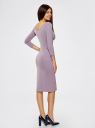 Платье облегающее с вырезом-лодочкой oodji для Женщины (фиолетовый), 14017001-6B/47420/8000N