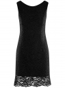 Платье из кружева без рукавов oodji для женщины (черный), 11905022-2/42984/2900N