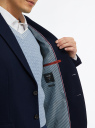 Пиджак однобортный из фактурной ткани oodji для мужчины (синий), 2L420282M-2/51638/7900O