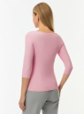 Футболка базовая с рукавом 3/4 oodji для Женщины (розовый) Футболка базовая с рукавом 3/4 oodji для Женщины (розовый), 24211001-5B/45297/4100N