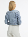 Куртка джинсовая без воротника oodji для женщины (синий), 11109003-5B/50824/7000W