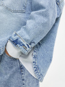 Куртка-рубашка джинсовая oodji для женщины (синий), 11109049-1/50845/7000W