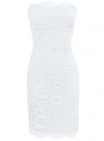 Трикотажное платье oodji для женщины (белый), 14006067/42945/1000N