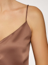 Топ в бельевом стиле на пуговицах oodji для женщины (коричневый), 14911020/49386/3700N