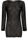 Платье кружевное с вырезом-лодочкой oodji для женщины (черный), 59801010/46001/2900N