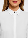 Блузка с кружевом и плиссированной спинкой oodji для Женщины (белый), 21400401/45287/1200N