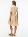 Платье ярусное на пуговицах oodji для Женщины (бежевый) Платье ярусное на пуговицах oodji для Женщины (бежевый), 11901166/14885/3300N