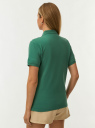 Поло базовое из хлопка oodji для Женщины (зеленый) Поло базовое из хлопка oodji для Женщины (зеленый), 19301010B/46161/6E00N