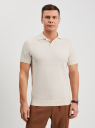 Поло вязаное из хлопка oodji для Мужчины (белый), 4L512042M/52542/1200M