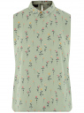Топ базовый из струящейся ткани oodji для женщины (зеленый), 14911006B/43414/6655F