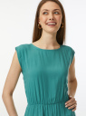 Платье вискозное с коротким рукавом oodji для Женщины (зеленый), 11910073-8B/26346/6C00N