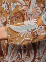 Блузка из вискозы с принтом oodji для женщины (бежевый), 21411144-4/26346/5762E
