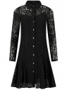 Платье из кружева на пуговицах oodji для Женщины (черный) Платье из кружева на пуговицах oodji для Женщины (черный), 11902173/51510/2900N
