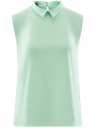 Топ базовый из струящейся ткани oodji для женщины (зеленый), 14911006B/43414/6501N