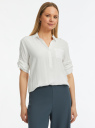 Блузка вискозная с отложным воротником oodji для Женщины (белый) Блузка вискозная с отложным воротником oodji для Женщины (белый), 11403231B/26346/1200N