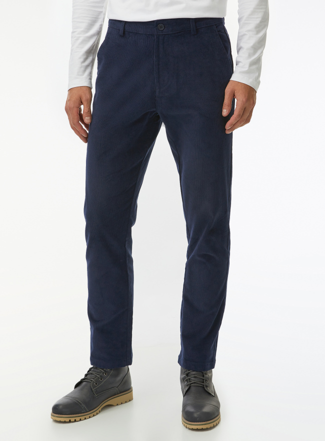 Брюки из микровельвета oodji для Мужчины (синий) Брюки из микровельвета oodji для Мужчины (синий), 2L160006M/51150/7900N