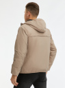 Куртка утепленная с капюшоном oodji для Мужчина (бежевый), 1L512022M/44334N/3300N