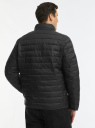 Куртка стеганая на молнии oodji для мужчины (черный), 1B121002M/33445/2900N