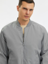 Куртка-бомбер на молнии oodji для мужчины (серый), 1L611000M/50956/2312B