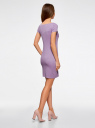 Платье из фактурной ткани с вырезом-лодочкой oodji для Женщины (фиолетовый), 14001117-11B/45211/8000N